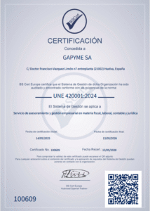 UNE 420001:2024 Gapyme